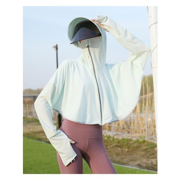 Thin Sun Jacket With Hood 360 Degree Protection Long Sleeve Sun Protection Jacket