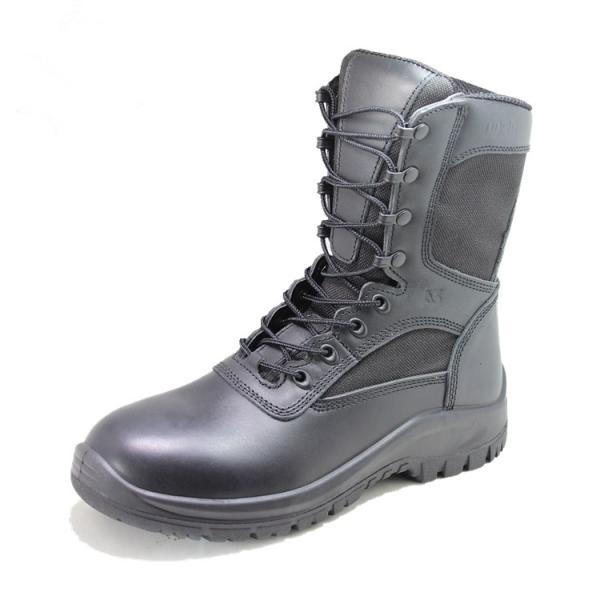 YKK zipper comfortable remove PU  insole for leather military combat boots