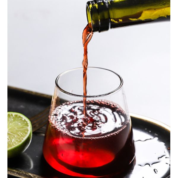 Transparent 450ML Single Wall Glass Cup Customized Color For Milk Coffee Juice