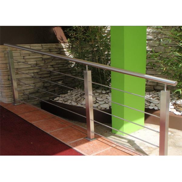 Exterior Upper Floor Stainless Steel Tube Railing , Stainless Steel Verandah Railings