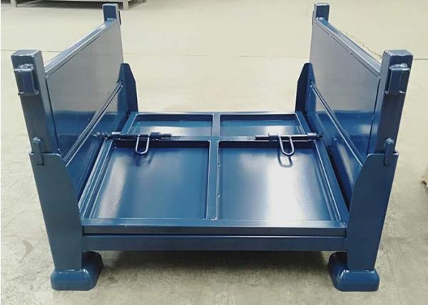 caixa de aço tomada partido da gaiola da pálete do metal 800Kg 4 para o material de desperdício