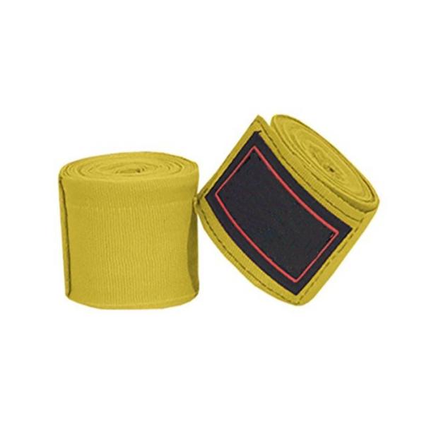 Yellow Boxing Exercise Equipment Taekwondo MMA Wrist Wraps Gloves Natural Shaped