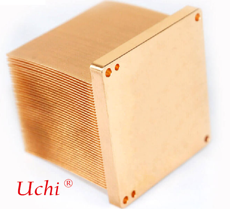 Copper Skived Process Fins Heat Sink High Power Thermal Solutions Cooling
