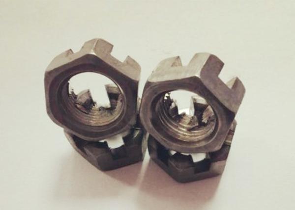GB60 Hexagon Head Slotted Castle Nut , M16x1.5 Nut 14mm Thickness Anti Corrosion