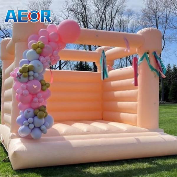 Inflatable Bouncy Castle White Bounce House For Wedding Jumping Castle