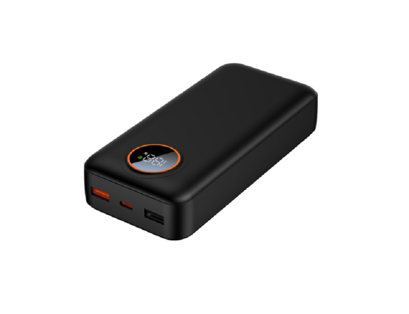 20000mAh PD 22.5W Power Bank, Dual Grade-A Polymer Cells, USB-C & USB-A Outputs, LED Indicator, Black/White, 147*68*31mm