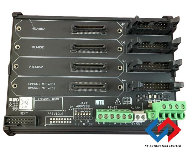 Eaton Crouse-Hinds Series MTL HMS64/HMM64 Backplane 64 channel with 4 x MTL4852 capacity