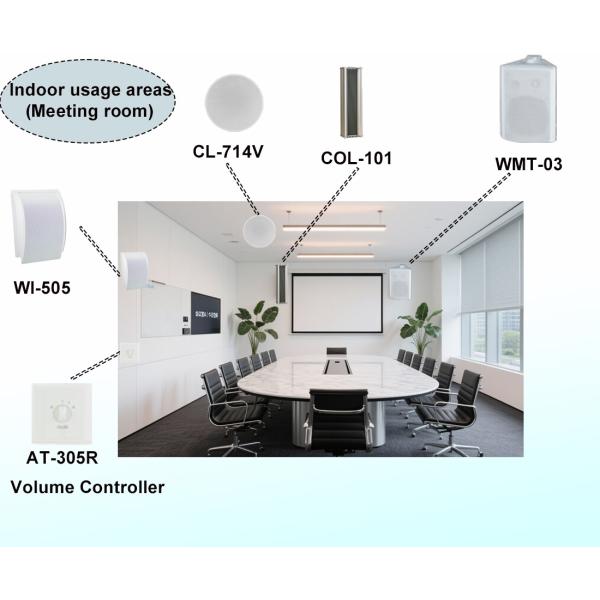 6 Inch 10W/5W Indoor Wall Loudspeaker ABS Enclosure Metal Grille