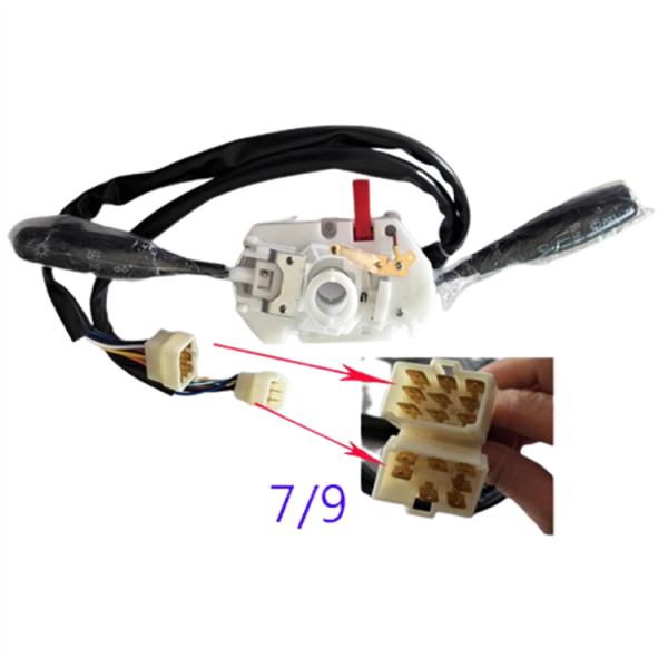Universal Automotive Electrical Connector Plug 7 Pin 9 Hole Wiring Switch for Steering Column Switch Signal Control