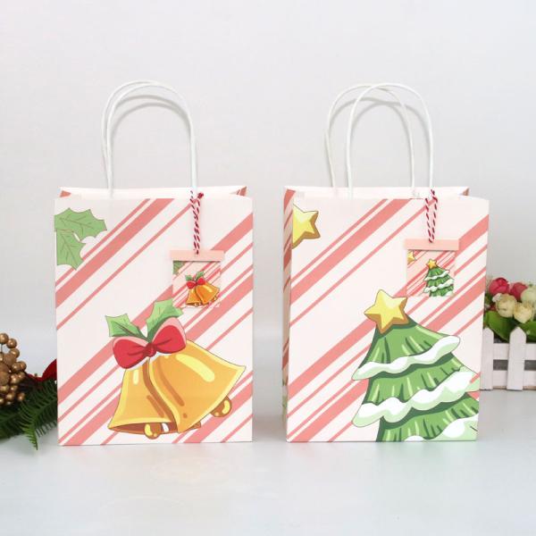 Sacos portáteis imprimindo UV do presente do Natal do papel de embalagem 18*9*23cm