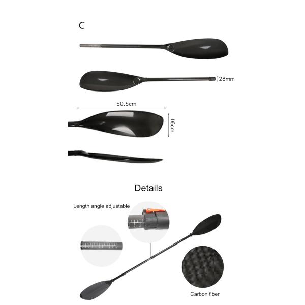 Carbon Fiber Paddle Full Carbon Paddle Kayak Paddle White Water Paddle Double Head Paddle Racing Paddle