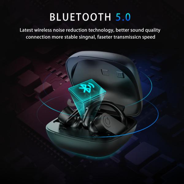 BT5.0 Sports Bluetooth Headset Ear Hook Magnetic True Wireless Stereo Earbuds