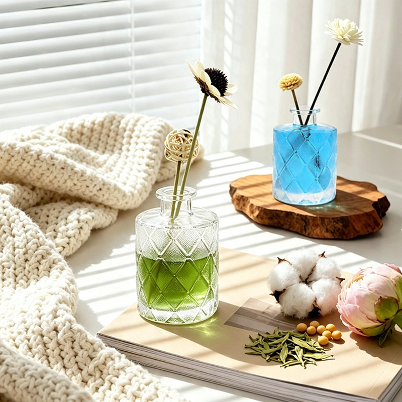 Reed Diffuser Bottles Empty Glass 230ml Cylinder Aromatherapy Home Room