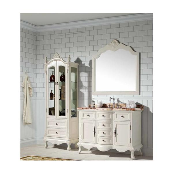51in Washroom Solid Wood Bathroom Vanity With Sink And Mirror
