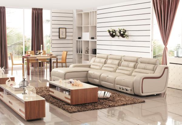 genuine leather home corner recliner sofa living room furniture
