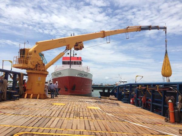 Marine Hydraulic Telescopic Boom Slewing Deck Crane Offshore Crane Q235B