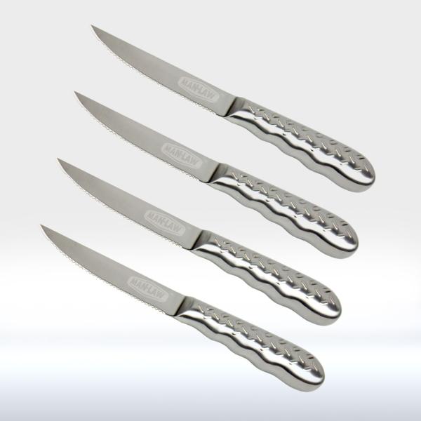 4 PCS BBQ Tools 10 Length Kitchen Stainless Steel Carving Knife Set