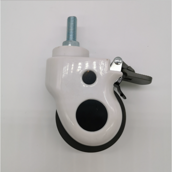 High Quality TPR Ball Bearing Solid Stem Medical Caster – Swivel Hospital Bed Caster Wheel