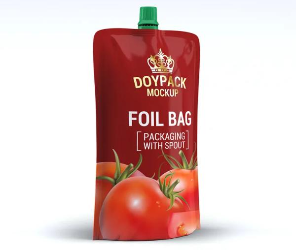 Hot Filling Foil Tomato Ketchup Packaging Customized Heat Resistant Squeeze Pouch Bag