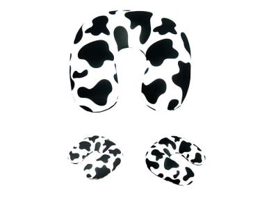 Polyester U Shaped Travel Neck Pillow Massage Plush Microbeads Filled Pillow