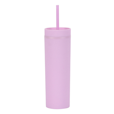 Multicolor Skinny Tumblers With Lids And Straws 12 Pack  16oz Double Wall Acrylic Tumbler Tall Matte Skinny Tumblers Bulk With Free Straw Cleaner Reusable