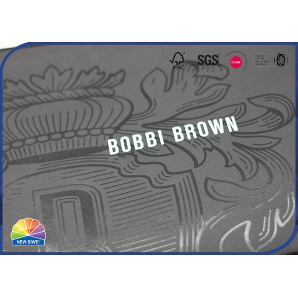 Черный Kraft бумажный покупок стойки дизайн белого логотипа сумки вверх лоснистый УЛЬТРАФИОЛЕТОВЫЙ