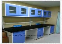 Piso - parásitos atmosféricos antis montados de los gabinetes y de las encimeras del laboratorio de química de la estructura