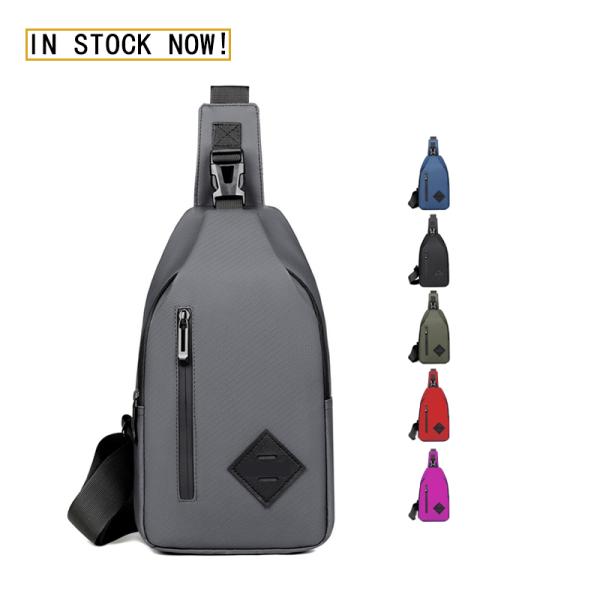 Customized Waterproof Chest Bags With USB Charging Port Crossbody Sling Bag