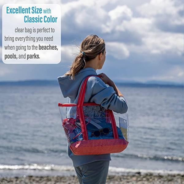 14 Inch Custom Shopping Bags With Logo Pvc Clear Tote Bag Stadium Outdoor Pool