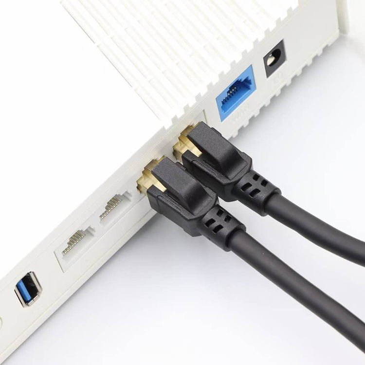 Pure copper sftp cat8 high speed cable ethernet cat8 ethernet cable 1000ft 40gbps 2000mhz cat8 cable