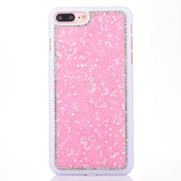 TPU Plating Glitter Jelly Color Pasted Back Cover Cell Phone Case For iPhone 7 6s Plus