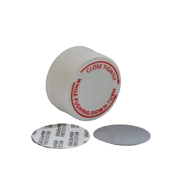 PET Collar 28 400 Heat Induction Aluminum Foil Gaskets Sealed Screw Cap 473ml PET Round Amber Cough Syrup Plastic Bottle