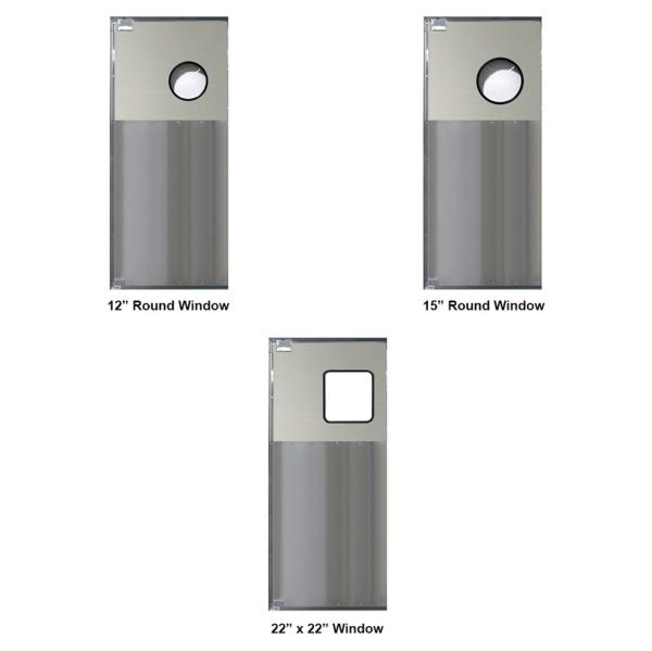 Fireproof Inswing Outswing Aluminum Swing Doors Anodized Finish For Restaurant