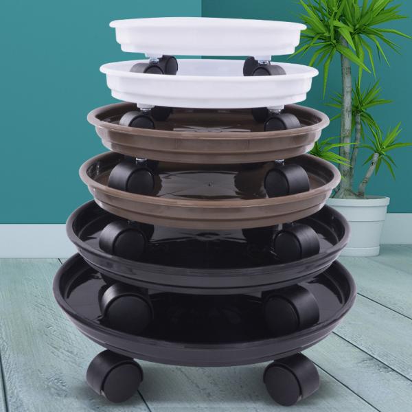 Dish 240mm Multidirectional  Flower Plant Pot Caddy On Wheels