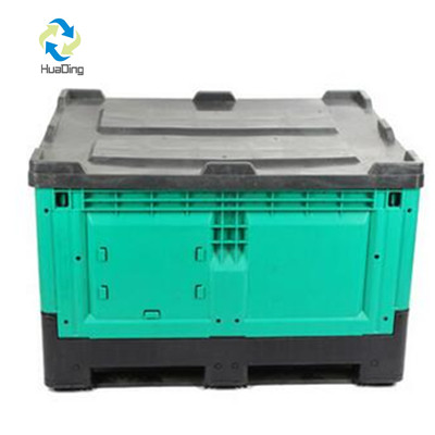 HUADING Plastic Pallet Box Collapsible Container L1200*W1000*H760 mm for Industrial