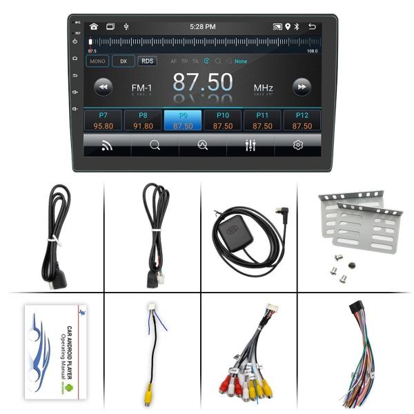 Creatall 9 Inch Universal Dashboard GPS Navigation Player Android All-in-One Wireless CarPlay with ADS for Automotive Use