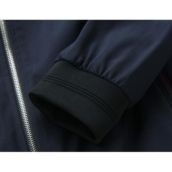 Polyester Water - Resistant Men's Bomber Jackets Rib - Knit Standing Collar