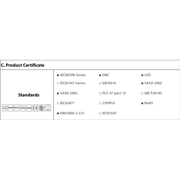 48W IP65 LED Down Light 3 Years Warranty 100lm/W 15°/24°/38°/60° White/Black Optional Recessed For Warehouse