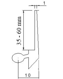 Lightweight Industrial Doors Parts EPDM Black Top Rubber