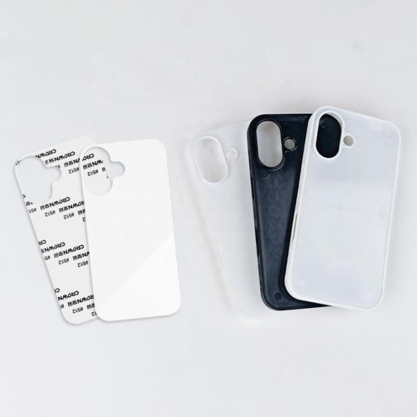 Custom Sublimation Iphone 16 TPU Silicone Phone Case With Aluminium Sheet Blank Mobile Phone Cover