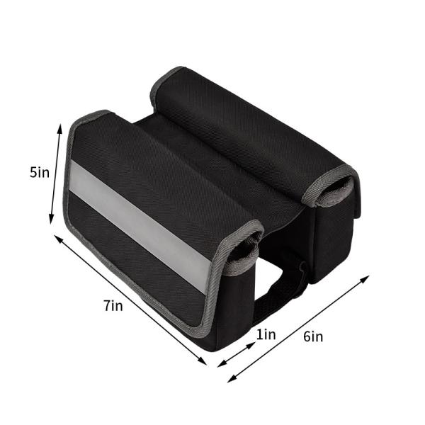Large Phone Bike Bag OEM Waterproof Rear Under Seat Reflective Strip Pouch For Cycling 7X6X5