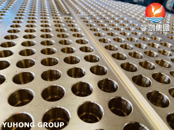 ​​Biofouling-Resistant ASME SB171 C71500 Tube Sheet, UT Tested for Desalination Condensers
