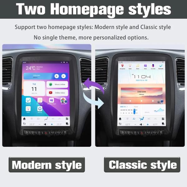 12.1 inch 1024*768 Car radio For 2014-2022 Dodge Durango GPS Navigation Multimedia player Screen Support Carplay