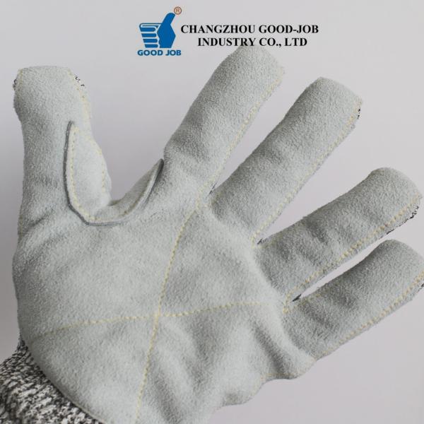 Cow Split Leather Cut Resistant Gloves Thickened Finger Covered