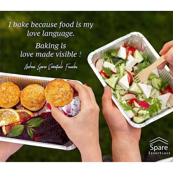 8.6 X 6.6 Inches Deep Pan Disposable Takeaway Reusable Aluminium Foil Container Tray