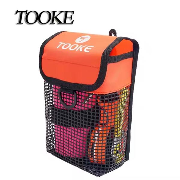 Pequeña bolsa de equipo de buceo de PVC de nylon 210D resistente al agua para bucear y nadar