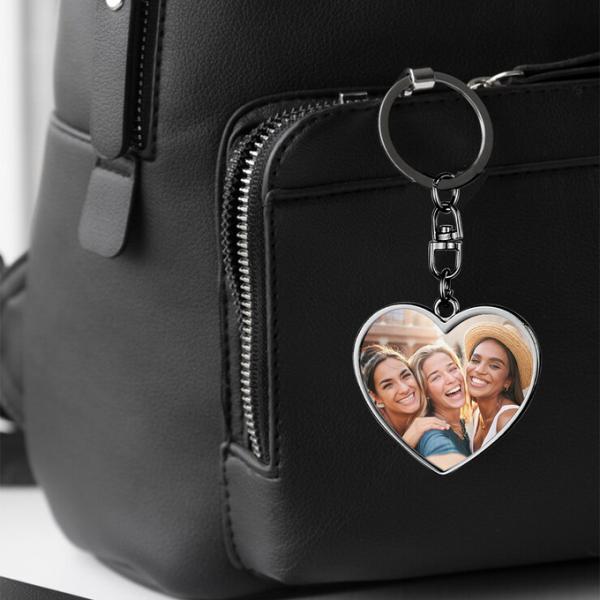 Simple Valentine's Day Gift Customized Double Sided Sublimation Blank Heart Shape Keychain Pendant