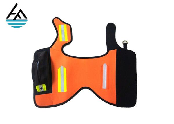Durable Orange 5mm Neoprene Dog Coats Winter Anti Cutting Strong Support