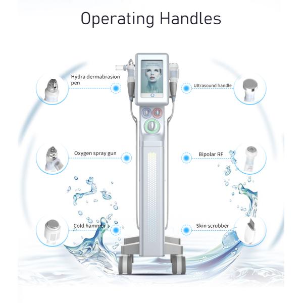 6 in 1 Micro Dermabrasion Skin Care Beauty Facial Machine for Skin Care with Visual Scrubber Handle