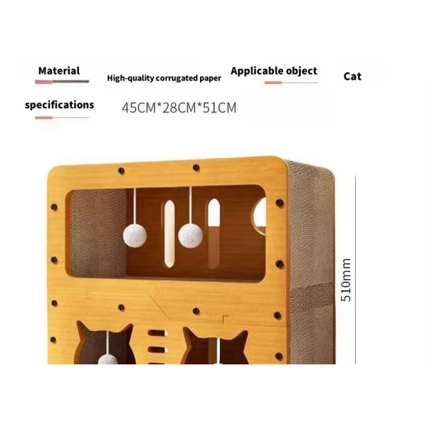 Wholesale Classic Modern Cat Interactive Scratcher Nest Playful Corrugated Paper Carton Packaged Cat Scratch Board Cat Toy